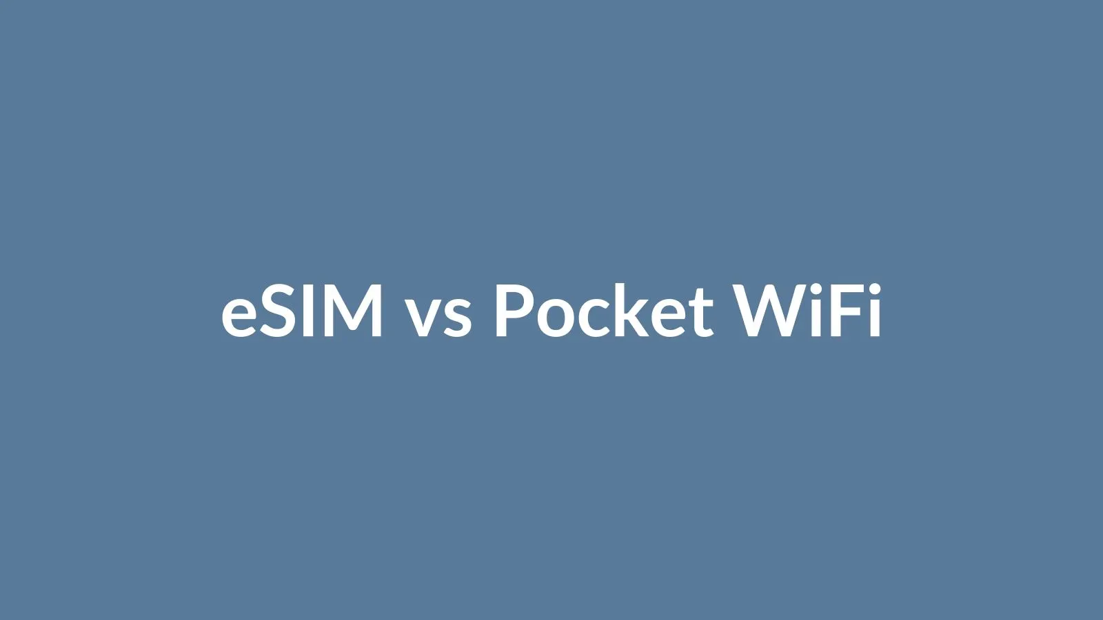 일본 여행 eSIM vs 와이파이 도시락 vs 실물 유심 비교