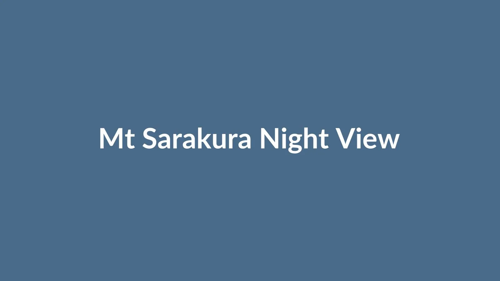 Mt Sarakura night view over Kitakyushu and the Kanmon Strait