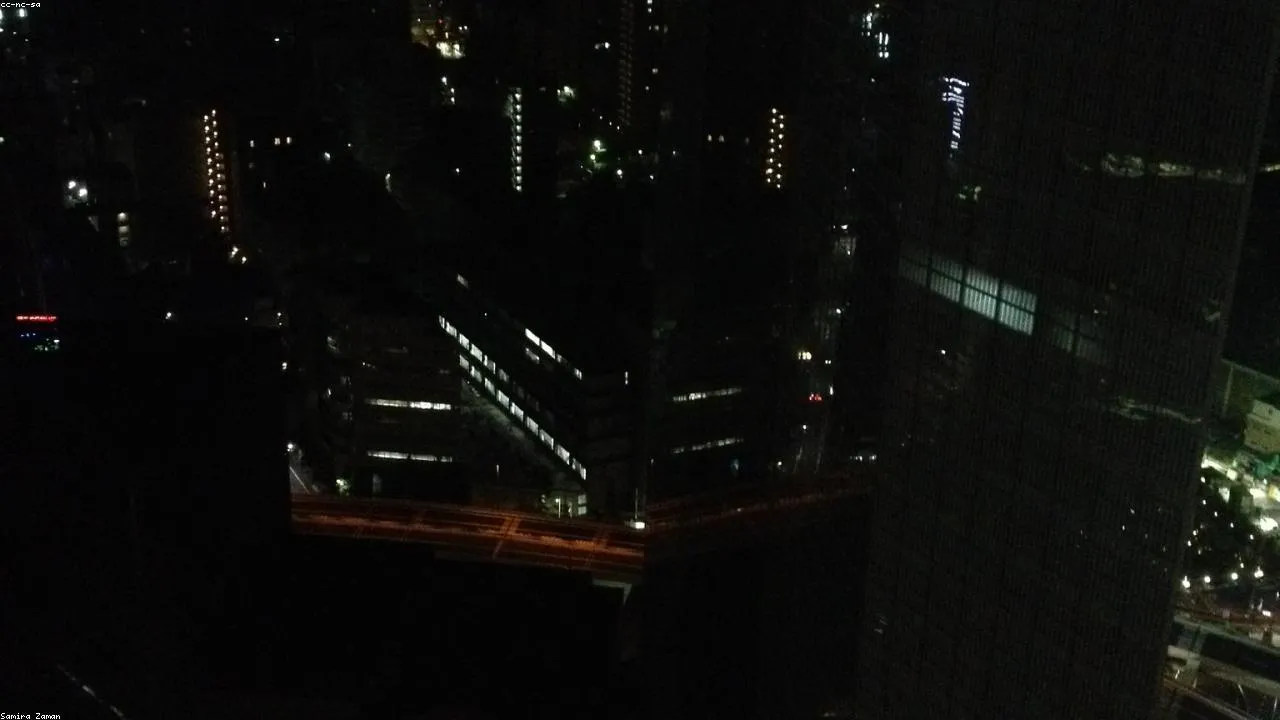 Modern hotel buildings near Kokura Station with monorail in foreground